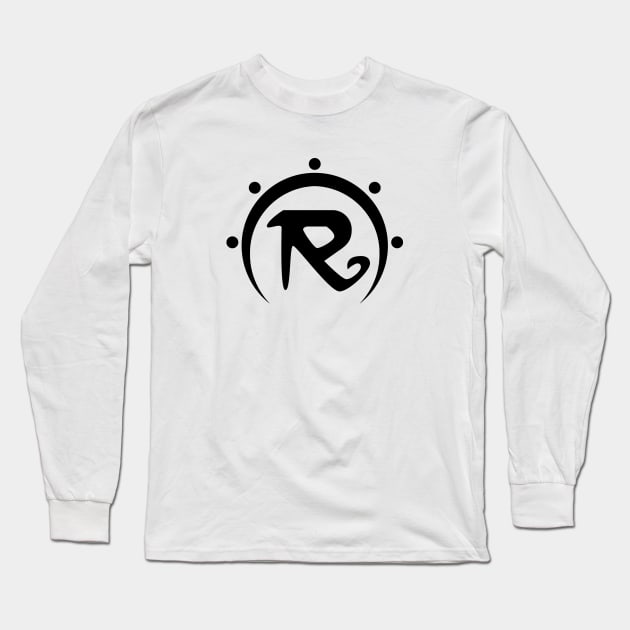 Rampart Icon Black Long Sleeve T-Shirt by Paul Draw